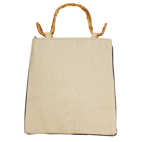 Tasche Leinen, Bambushenkel, Handtaschen, Asiatisch, 6594